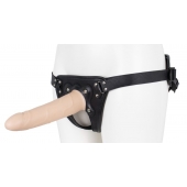 Пустотелый страпон Harness CLASSIC с бандажом - 19,5 см. - LOVETOY (А-Полимер) - купить с доставкой в Копейске