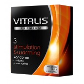 Презервативы VITALIS PREMIUM stimulation   warming с согревающим эффектом - 3 шт. - Vitalis - купить с доставкой в Копейске