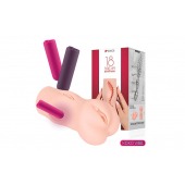 Телесный вибромастурбатор-вагина Dream Auto - KOKOS - в Копейске купить с доставкой