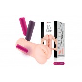 Телесный вибромастурбатор-вагина Tattoo Auto - KOKOS - в Копейске купить с доставкой