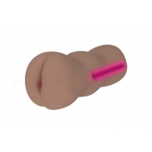 Коричневый вибромастурбатор-анус TONGGGO-Black Angel Auto - KOKOS - в Копейске купить с доставкой