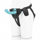 Голубая изогнутая насадка 6in Remote Control Ripple P-Spot G-Spot на черных трусиках - 16 см. - Pegasus - купить с доставкой в Копейске
