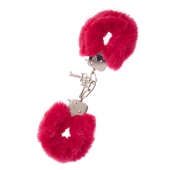 Металлические наручники с красной меховой опушкой METAL HANDCUFF WITH PLUSH RED - Dream Toys - купить с доставкой в Копейске
