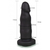 Черная реалистичная насадка-фаллоимитатор с головкой - 13 см. - LOVETOY (А-Полимер) - купить с доставкой в Копейске