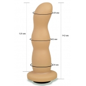 Телесная рельефная насадка Harness - 14,2 см. - LOVETOY (А-Полимер) - купить с доставкой в Копейске