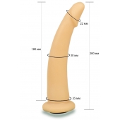 Телесная гладкая насадка-фаллоимитатор Harness - 20 см. - LOVETOY (А-Полимер) - купить с доставкой в Копейске