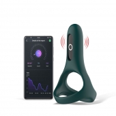 Изумрудное виброкольцо Magic Motion Rise с подхватом мошонки - Magic Motion - в Копейске купить с доставкой