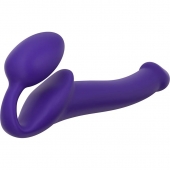 Фиолетовый безремневой страпон Silicone Bendable Strap-On - size M - Strap-on-me - купить с доставкой в Копейске