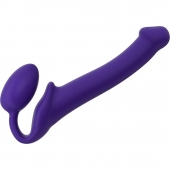Фиолетовый безремневой страпон Silicone Bendable Strap-On - size M - Strap-on-me - купить с доставкой в Копейске