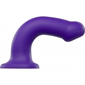 Фиолетовый фаллоимитатор-насадка Strap-On-Me Dildo Dual Density size L - 19 см. - Strap-on-me - купить с доставкой в Копейске