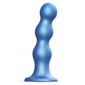 Голубая насадка Strap-On-Me Dildo Plug Balls size L - Strap-on-me - купить с доставкой в Копейске