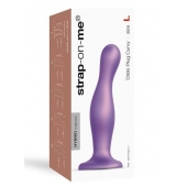 Фиолетовая насадка Strap-On-Me Dildo Plug Curvy size L - Strap-on-me - купить с доставкой в Копейске