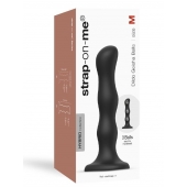 Черная насадка Strap-On-Me Dildo Geisha Balls size M - Strap-on-me - купить с доставкой в Копейске