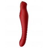 Красный вибратор King с функцией возвратно-поступательных движений - 30,2 см. - Zalo