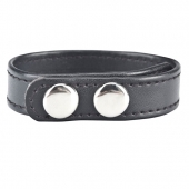 Кольцо на пенис SNAP COCK RING из искусственной кожи на клепках - BlueLine - в Копейске купить с доставкой