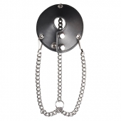 Утяжка для мошонки из искусственной кожи с цепочками PARACHUTE BALL STRETCHER - BlueLine - купить с доставкой в Копейске