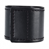 Хомут-утяжка для мошонки из искусственной кожи на липучке VELCRO BALL STRETCHER- 4 см. - BlueLine - в Копейске купить с доставкой