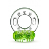 Зеленое эрекционное виброкольцо Arouser Vibrating C-Ring - Blush Novelties - в Копейске купить с доставкой
