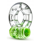 Зеленое эрекционное виброкольцо Arouser Vibrating C-Ring - Blush Novelties - в Копейске купить с доставкой