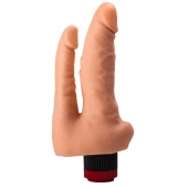 Двойной гелевый вибратор телесного цвета - 17 см. - LOVETOY (А-Полимер)