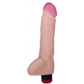 Реалистичный вибратор с мошонкой - 23,5 см. - LOVETOY (А-Полимер)