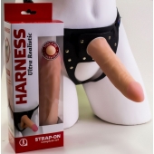 Страпон Харнесс из трусиков и насадки-фаллоса - 17,5 см. - LOVETOY (А-Полимер) - купить с доставкой в Копейске