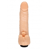 Телесная гелевая насадка-фаллос с клиторальными лепестками - 18,5 см. - LOVETOY (А-Полимер) - купить с доставкой в Копейске