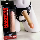 Телесная насадка-фаллос на трусиках с плугом - 16,5 см. - LOVETOY (А-Полимер) - купить с доставкой в Копейске