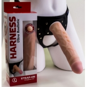 Насадка-фаллос в комплекте с трусиками Harness - 21,6 см. - LOVETOY (А-Полимер) - купить с доставкой в Копейске