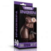 Женский темнокожий страпон Easy Strapon Set 7 Inch - 18 см. - Lovetoy - купить с доставкой в Копейске
