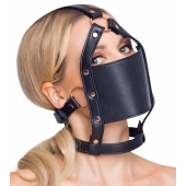 Черный намордник с кляпом-шаром Head Harness With A Gag - Orion - купить с доставкой в Копейске