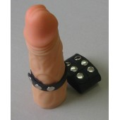 Чёрный поводок на пенис из натуральной кожи - Sitabella - купить с доставкой в Копейске