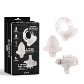 Набор из 3 прозрачных эрекционных колец с вибрацией Teasers Ring Kit - Chisa - в Копейске купить с доставкой