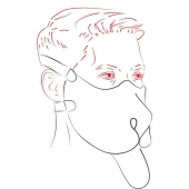 Красная неопреновая маска  Дог - Sitabella - купить с доставкой в Копейске