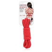 Красная хлопковая веревка для связывания - 3 м. - Lux Fetish - купить с доставкой в Копейске