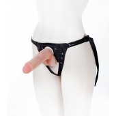 Страпон с поясом Harness - 19 см. - LOVETOY (А-Полимер) - купить с доставкой в Копейске