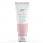 Лубрикант на водной основе Vibe Sensation с клубничным вкусом и легким вибрирующим эффектом - 50 гр. - INTT - купить с доставкой в Копейске