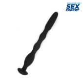 Черный силиконовый уретральный стимулятор - 10 см. - Sex Expert - купить с доставкой в Копейске