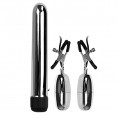 Набор из вибратора и вибростимуляторов для груди - Baile