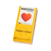 Презервативы с колечками и пупырышками Masculan Ribbed+Dotted - 10 шт. - Masculan - купить с доставкой в Копейске