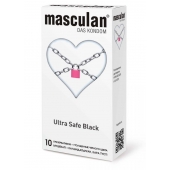Ультрапрочные презервативы Masculan Ultra Safe Black - 10 шт. - Masculan - купить с доставкой в Копейске