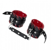 Черно-красные оковы из натуральной кожи - Pecado - купить с доставкой в Копейске