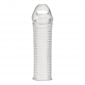 Текстурированная насадка на пенис Clear Textured Penis Enhancing Sleeve Extension - 16,5 см. - BlueLine - в Копейске купить с доставкой