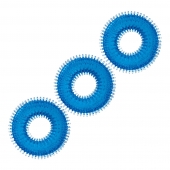 Комплект из трех голубых колец для эрекции 3-Pack Ultra-Stim Stretch Cock Rings - BlueLine - в Копейске купить с доставкой