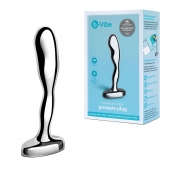 Стальной стимулятор простаты Stainless Steel Prostate Plug - 11,5 см. - b-Vibe - в Копейске купить с доставкой