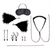 Большой эротический набор из 12 предметов Interchangeable Collar   Nipple Clips Set - Lux Fetish - купить с доставкой в Копейске