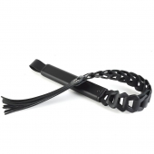 Черная кожаная плеть «Клеопатра» - 62 см. - Sitabella - купить с доставкой в Копейске