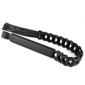 Черная кожаная плеть «Клеопатра» - 62 см. - Sitabella - купить с доставкой в Копейске