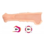 Телесная фантазийная насадка на член Cock Sleeve Size L - KOKOS - в Копейске купить с доставкой