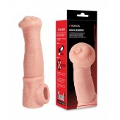 Телесная фантазийная насадка на член Cock Sleeve Size L - KOKOS - в Копейске купить с доставкой